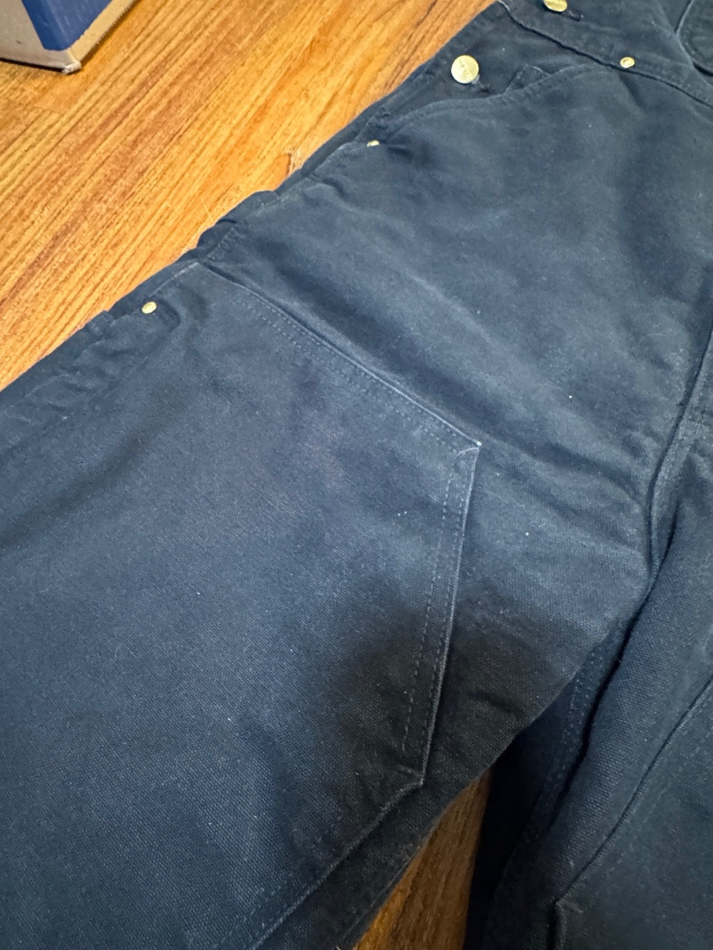 Carhartt Black Bib Overalls Duck Canvas - Picture 6 of 6